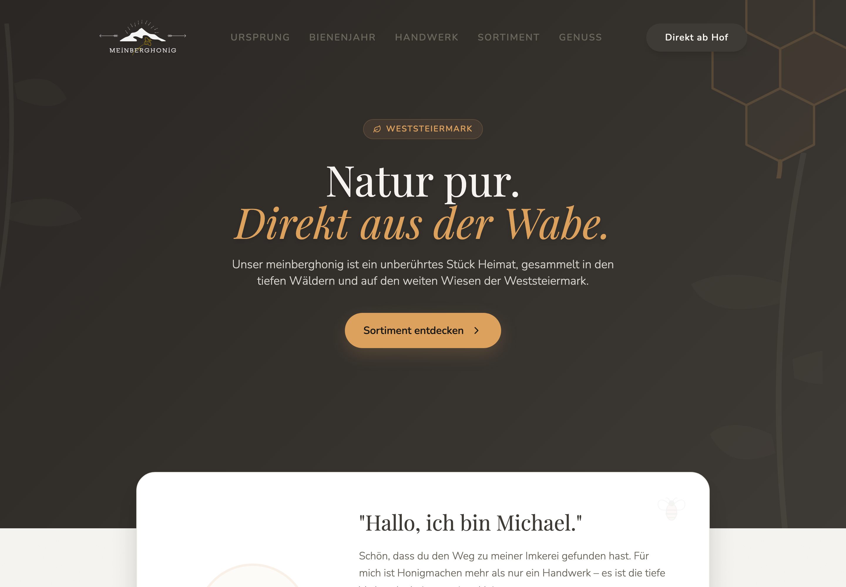 Website meinberghonig – Imkerei Ribul