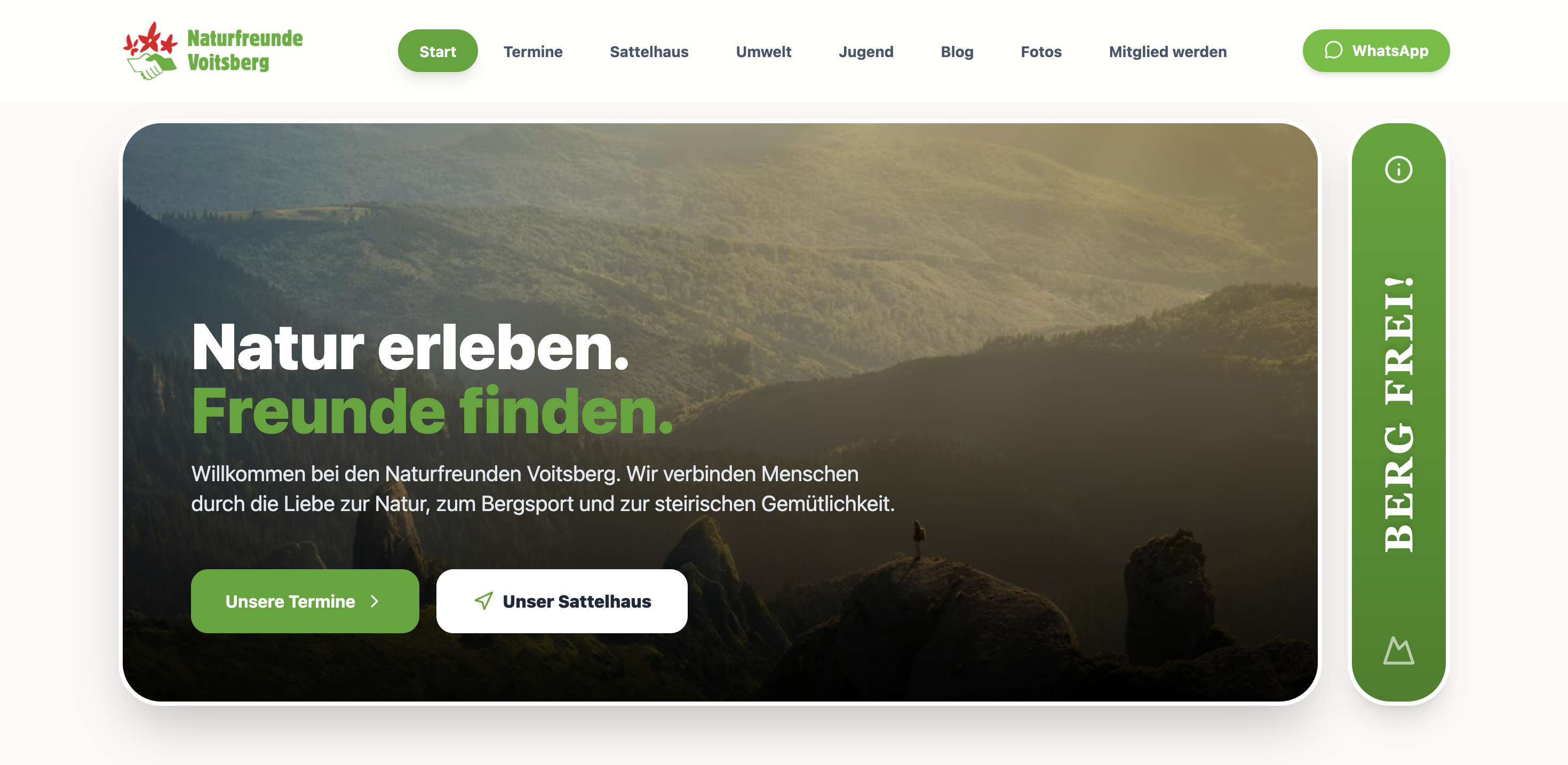 Website Naturfreunde Voitsberg