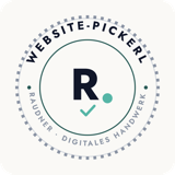 Website-Pickerl von Raudner. Digitales Handwerk