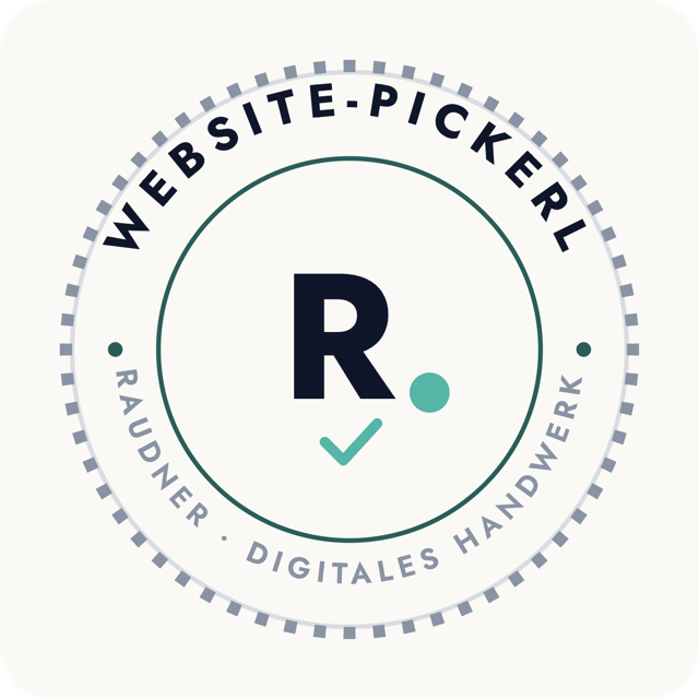 Website-Pickerl – Raudner. Digitales Handwerk