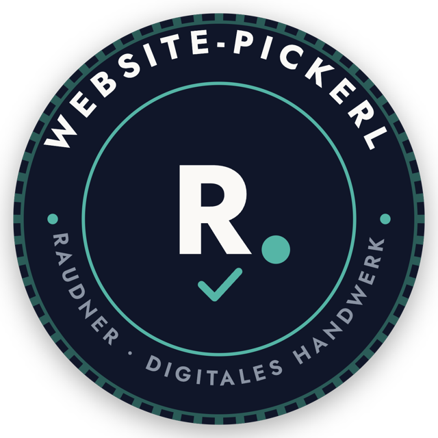 Website-Pickerl – Raudner. Digitales Handwerk